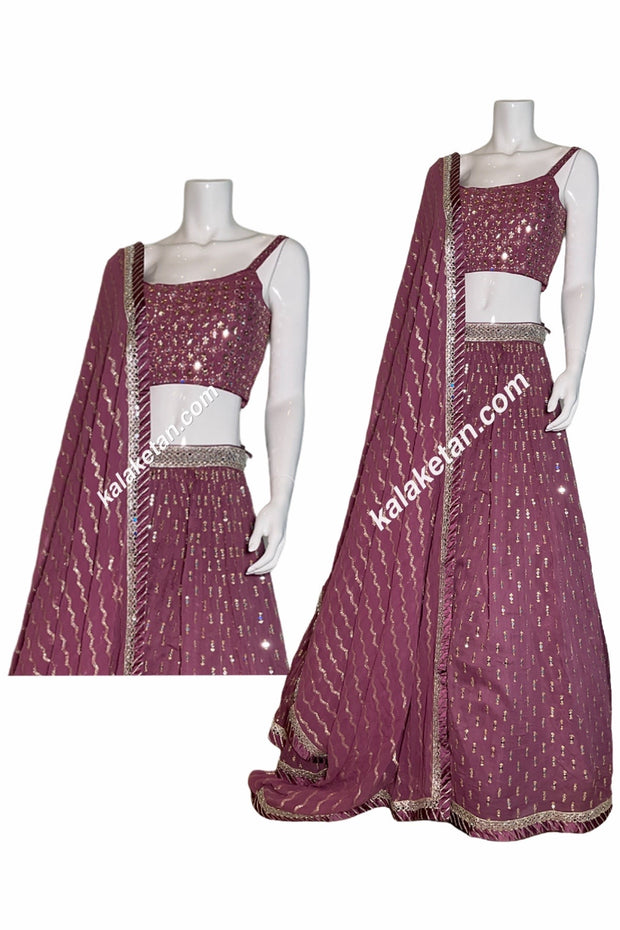 Stunning sequins lehenga with heavy dupatta