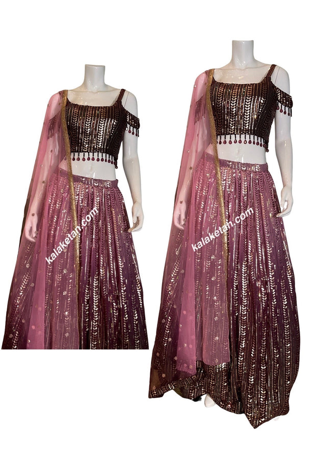 Ombre sequines lehenga